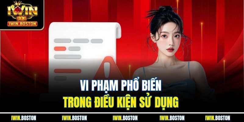 Vi phạm phổ biến trong điều kiện sử dụng 